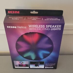 ION Helios Bluetooth Speaker with LED Lights Multiple Lighting Modes NWT
